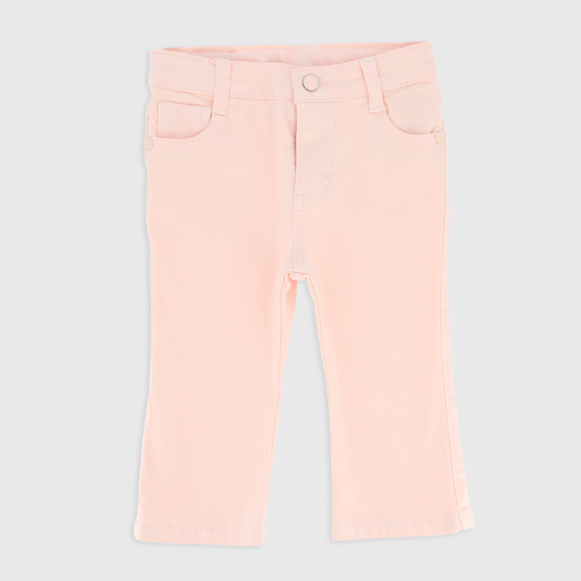 Pantalone in tela di cotone da bambina, rosa                     