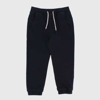 Pantalone in tela di cotone da bambino, blu                       Pantalone in tela di cotone da bambino, blu