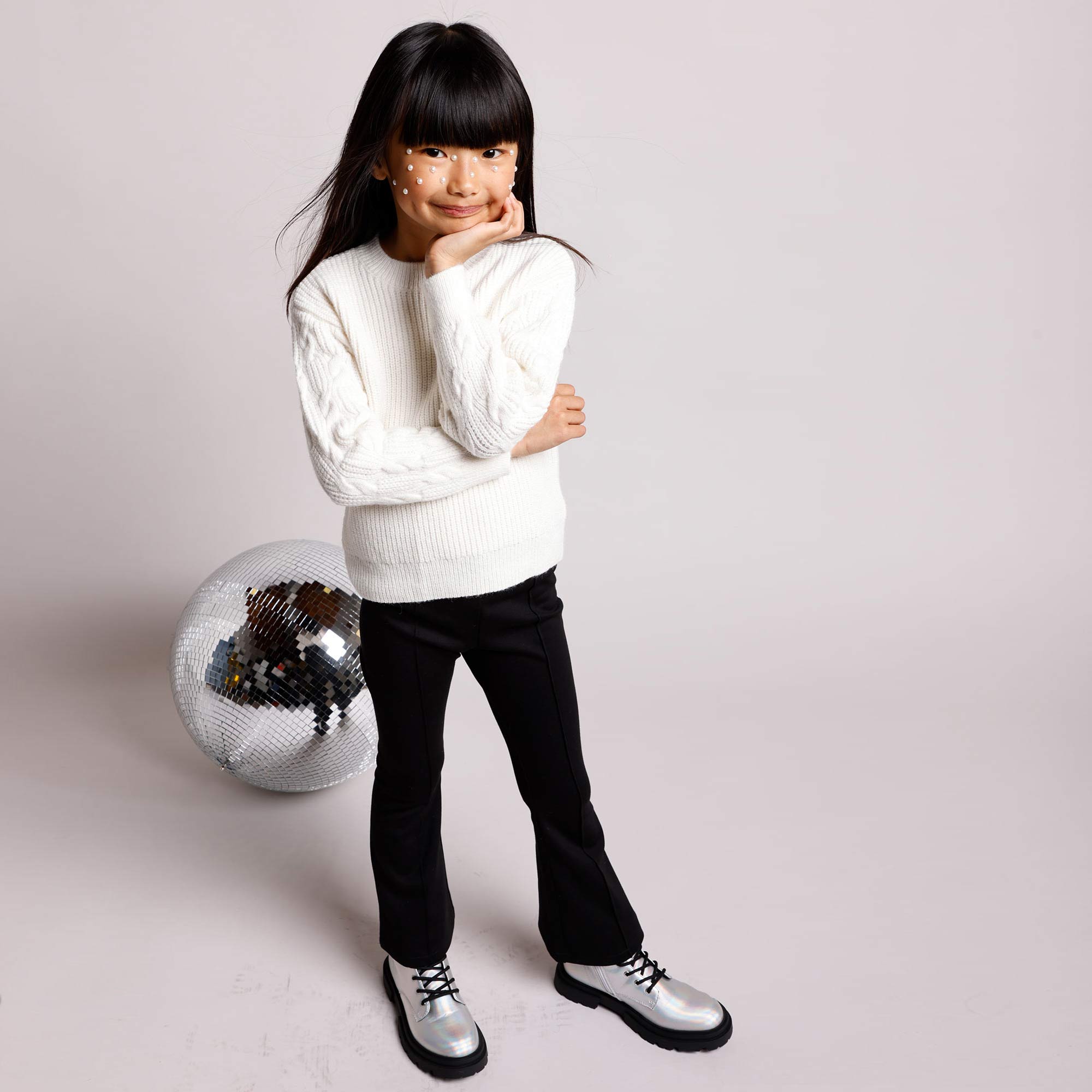 Primigi Leggings in punto milano da bambina, nero, Taglia 4