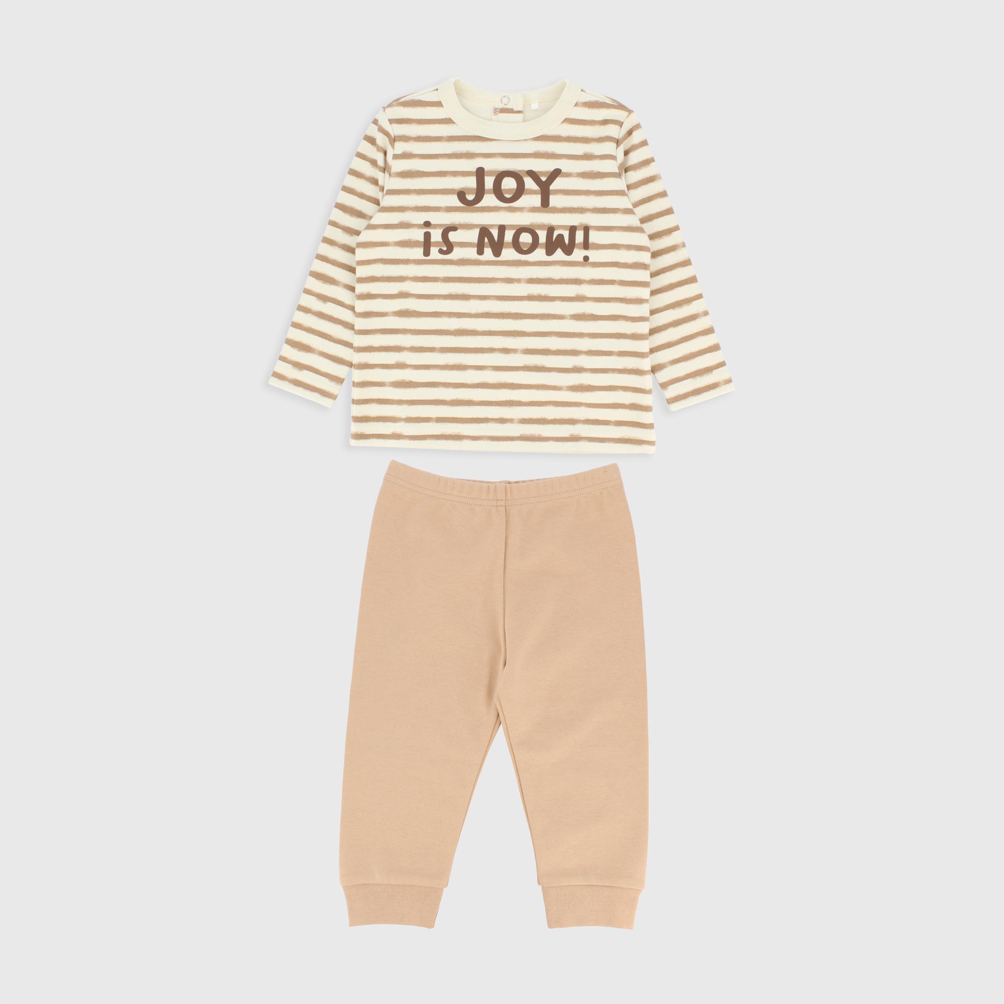 Pigiama in caldo cotone da bambino, bianco                   