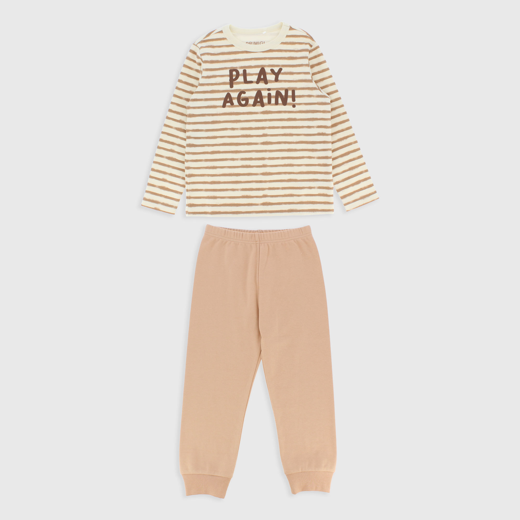 Pigiama in caldo cotone da bambino, bianco                   