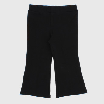 Leggings in felpa da bambina, nero                      Leggings in felpa da bambina, nero