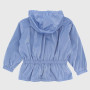 Cazadora de nylon con capucha de niña, azul Cazadora de nylon con capucha de niña, azul