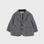 BAUMWOLL-LEINEN-JACKE FÜR NEUGEBORENE, BLAU BAUMWOLL-LEINEN-JACKE FÜR NEUGEBORENE, BLAU