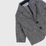 BAUMWOLL-LEINEN-JACKE FÜR NEUGEBORENE, BLAU BAUMWOLL-LEINEN-JACKE FÜR NEUGEBORENE, BLAU