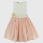 vestido de popelina de niña, rosa vestido de popelina de niña, rosa