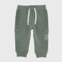 Pantalón de tejido tipo sudadera de niño, verde Pantalón de tejido tipo sudadera de niño, verde