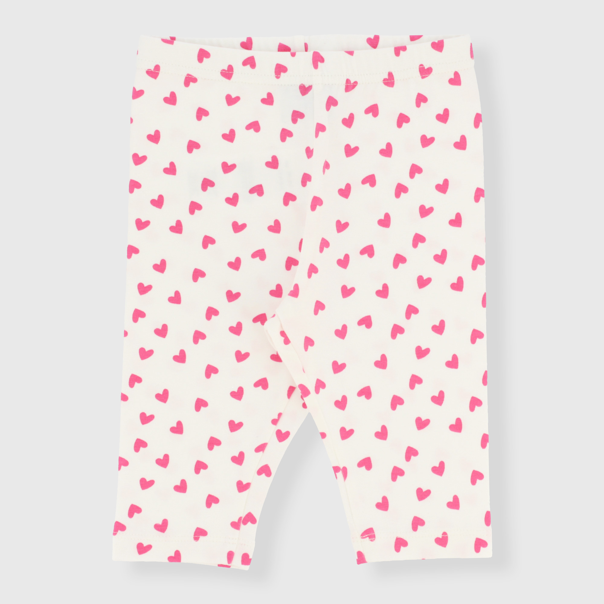Leggings corto in jersey da bambina, BIANCO