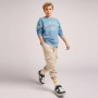 Trousers in fleece for boy, beige Trousers in fleece for boy, beige