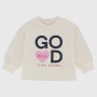 Sweat-shirt crew neck girl, white Sweat-shirt crew neck girl, white