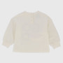 Sweat-shirt crew neck girl, white Sweat-shirt crew neck girl, white