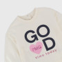 Sweat-shirt crew neck girl, white Sweat-shirt crew neck girl, white
