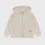 Felpa aperta con cappuccio da Bambino, BIANCO Felpa aperta con cappuccio da Bambino, BIANCO