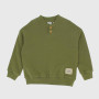 Sudadera de cuello redondo y botones de niño, verde Sudadera de cuello redondo y botones de niño, verde