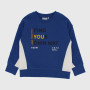 Sweat-shirt crew neck for boy, blue Sweat-shirt crew neck for boy, blue
