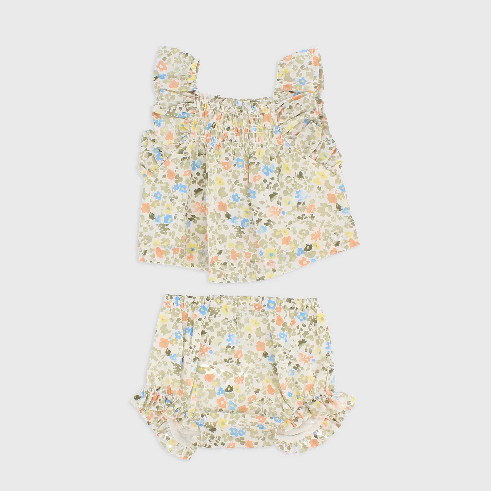 Completo due pezzi da Neonata, BIANCO