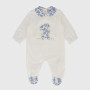 JUMPSUIT  AUS JERSEY FUER NEUGEBORENE , WEISS JUMPSUIT  AUS JERSEY FUER NEUGEBORENE , WEISS