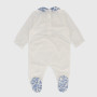 JUMPSUIT  AUS JERSEY FUER NEUGEBORENE , WEISS JUMPSUIT  AUS JERSEY FUER NEUGEBORENE , WEISS