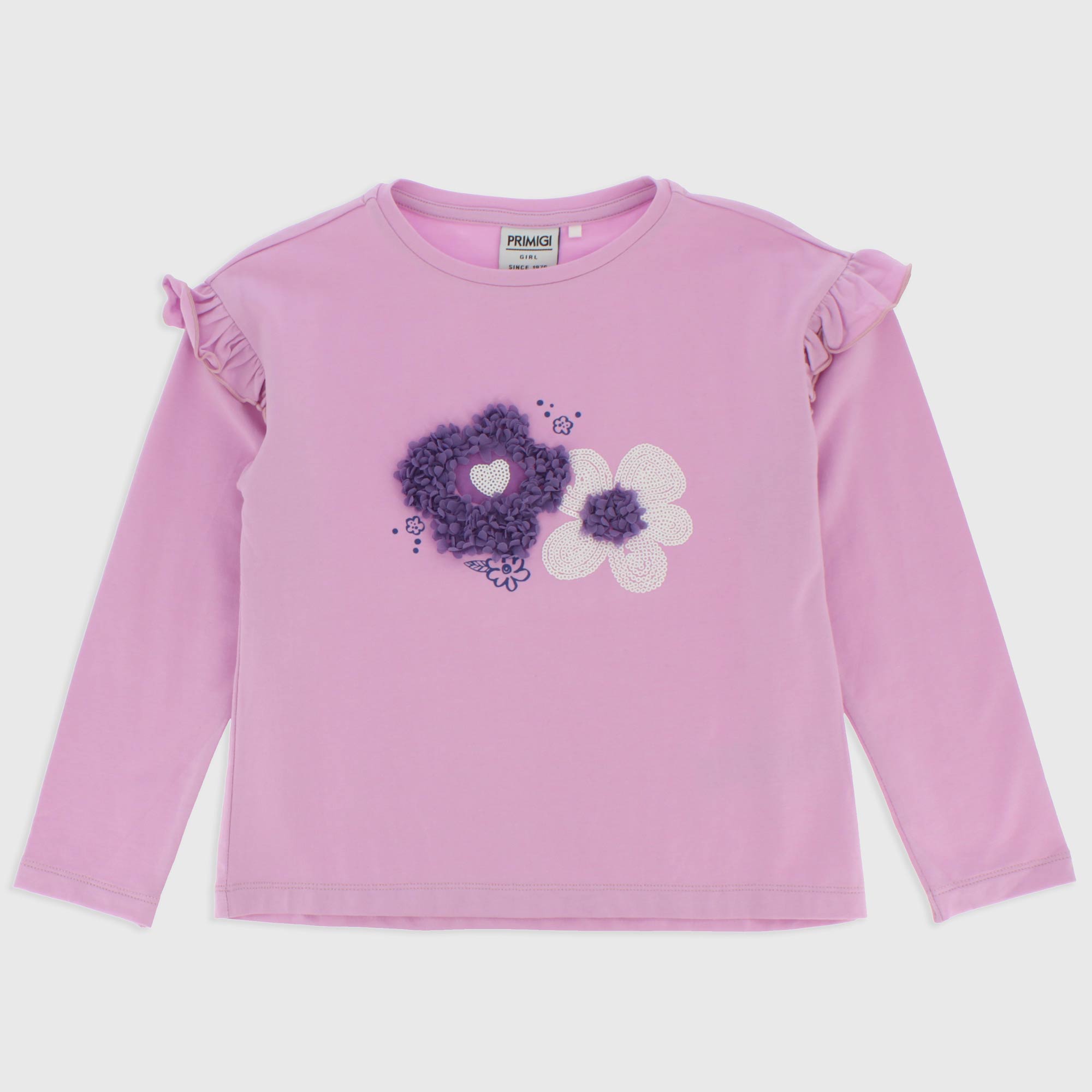 T-SHIRT AUS  ELASTISCHEM JERSEY FUER MAEDCHEN,  ROSA