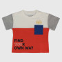 T-shirt in jersey for boy, red T-shirt in jersey for boy, red