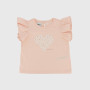 T-shirt in jersey girl, pink T-shirt in jersey girl, pink