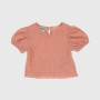 Top de seeersucker de niña, rosa Top de seeersucker de niña, rosa