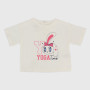 Camiseta oversize de tejido jersey de niña, blanco Camiseta oversize de tejido jersey de niña, blanco
