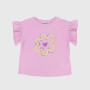 T-shirt in jersey girl, pink T-shirt in jersey girl, pink