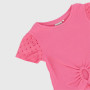 T-SHIRT MIT RIPPE FUER MAEDCHEN,  ROSA T-SHIRT MIT RIPPE FUER MAEDCHEN,  ROSA
