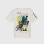 T-shirt oversize en jersey pour garçon, blanc T-shirt oversize en jersey pour garçon, blanc