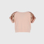 T-shirt in interlock girl, pink T-shirt in interlock girl, pink