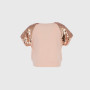T-shirt in interlock girl, pink T-shirt in interlock girl, pink