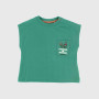 Canotta oversize in jersey da Bambino, VERDE Canotta oversize in jersey da Bambino, VERDE