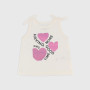 Camiseta de tirantes de tejido jersey de niña, blanco Camiseta de tirantes de tejido jersey de niña, blanco