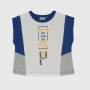 Tanktop in jersey for boy, blue Tanktop in jersey for boy, blue