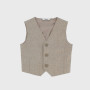ЖИЛЕТ ИЗ ЛЬНА И ХЛОПКА ДЛЯ МАЛЬЧИКОВ, БЕЖЕВЫЙ ЖИЛЕТ ИЗ ЛЬНА И ХЛОПКА ДЛЯ МАЛЬЧИКОВ, БЕЖЕВЫЙ