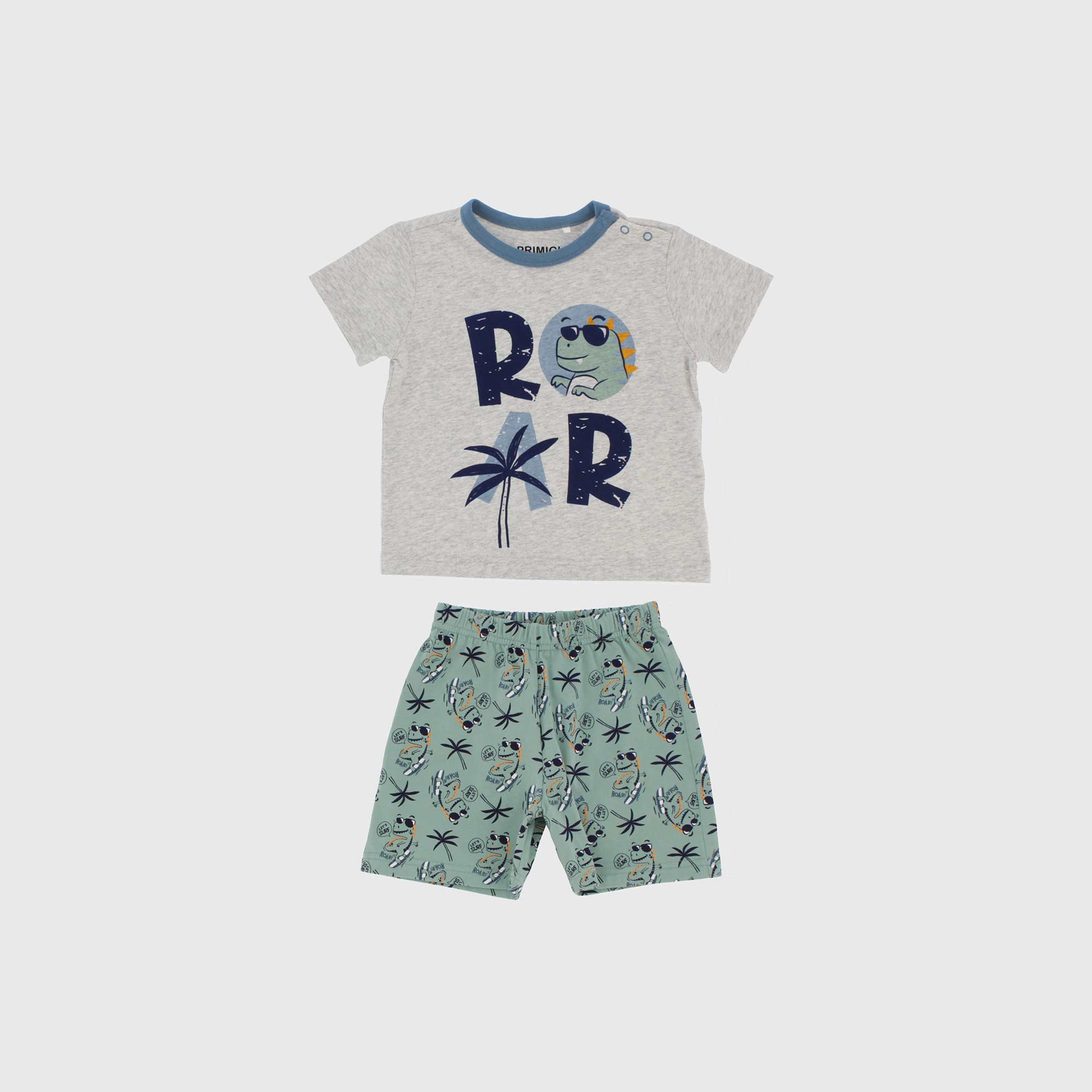 PYJAMA AUS JERSEY FUER JUNGEN, GRAU 