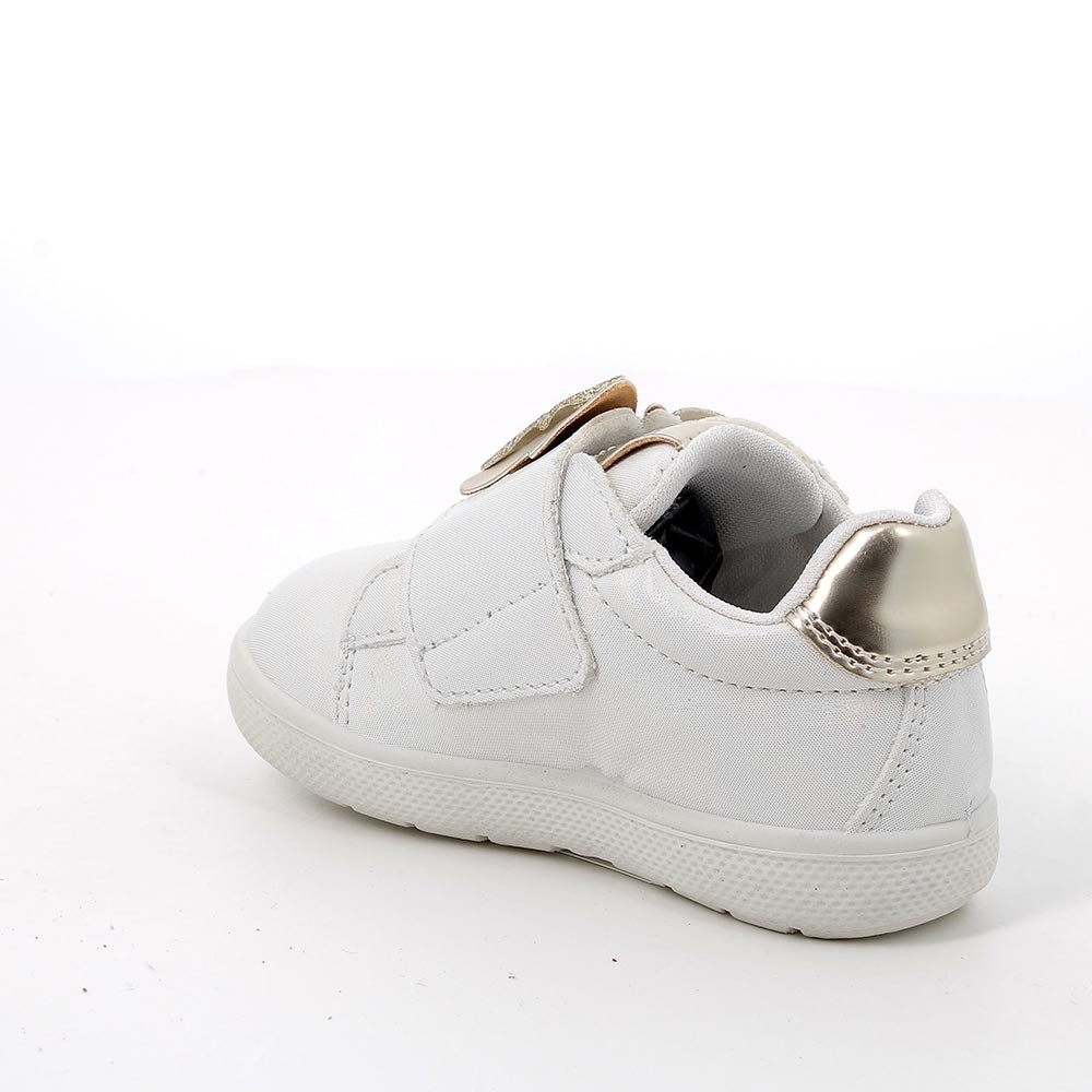 zapatos de niña, blanco iridiscente