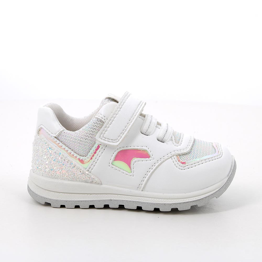 Scarpe da bambina bianco glitter