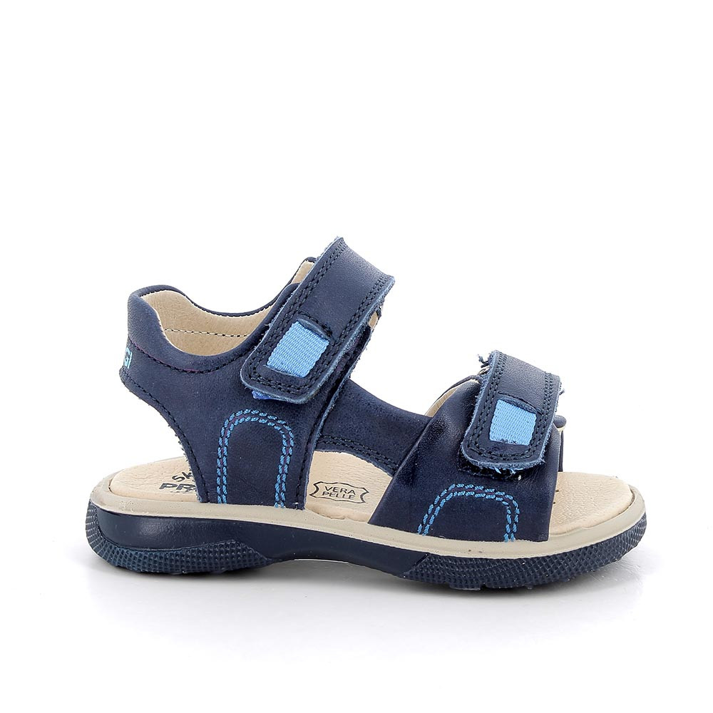 SANDALE AUS LEDER   JUNGEN    BLAU