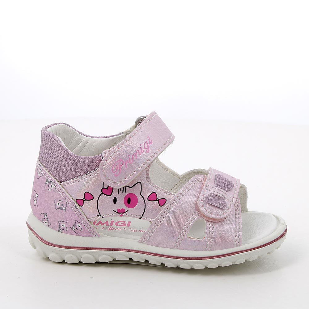 Sandali da bambina rosa iridescente