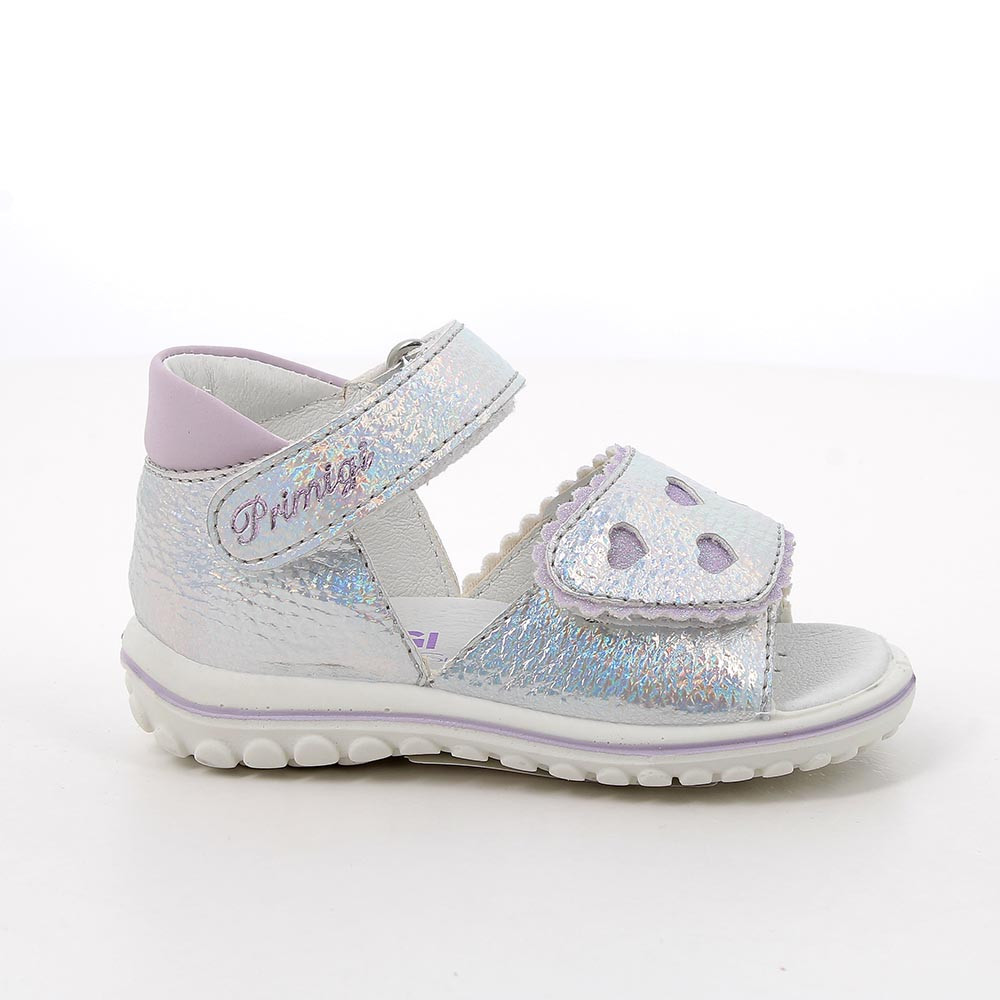 Sandali da bambina argento iridescente