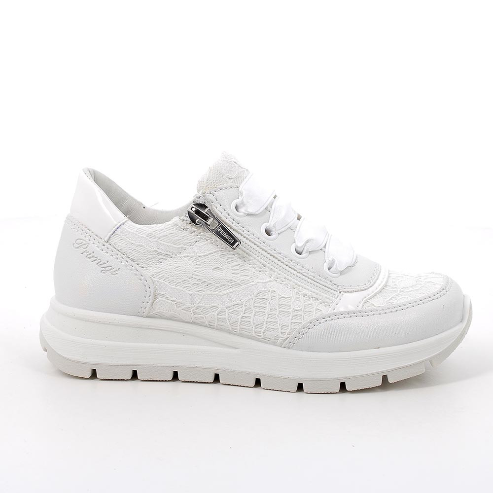 Sneakers da bambina bianco iridescente