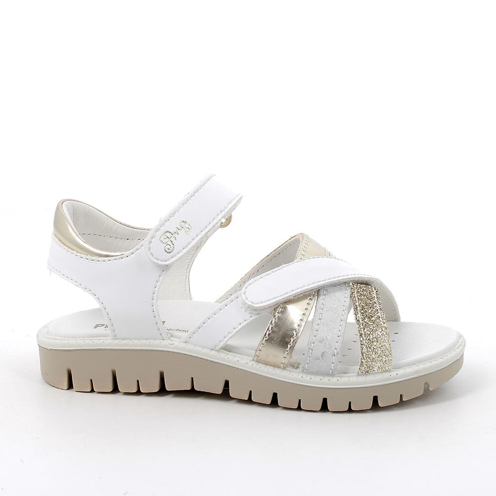 SANDALE  MAEDCHEN    WEISS-PLATINUM