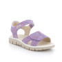 sandal in leather  girl   violet sandal in leather  girl   violet