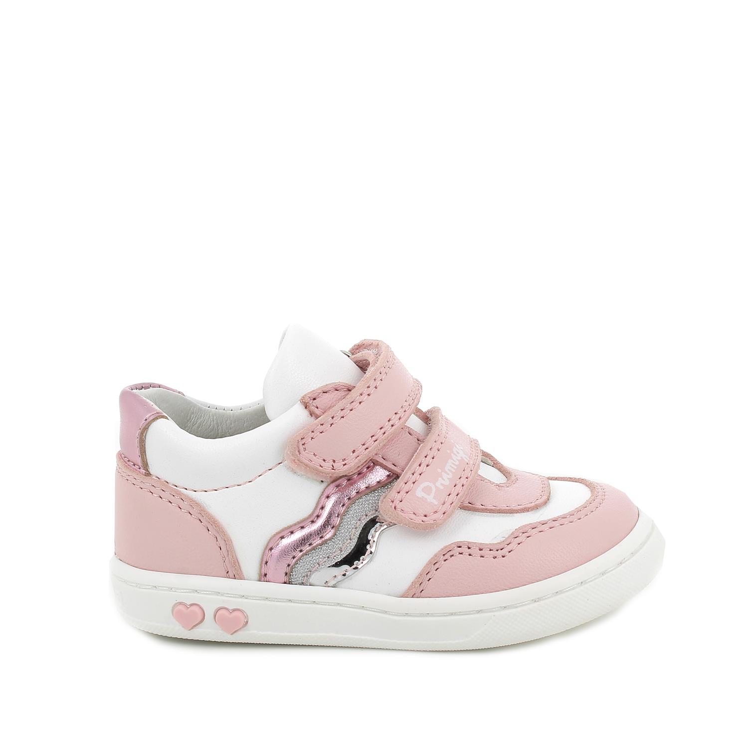 Scarpe da bambina rosa-bianco
