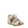 sandal in leather  girl   platinum sandal in leather  girl   platinum