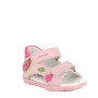 sandalia de niña, en piel, rosa sandalia de niña, en piel, rosa