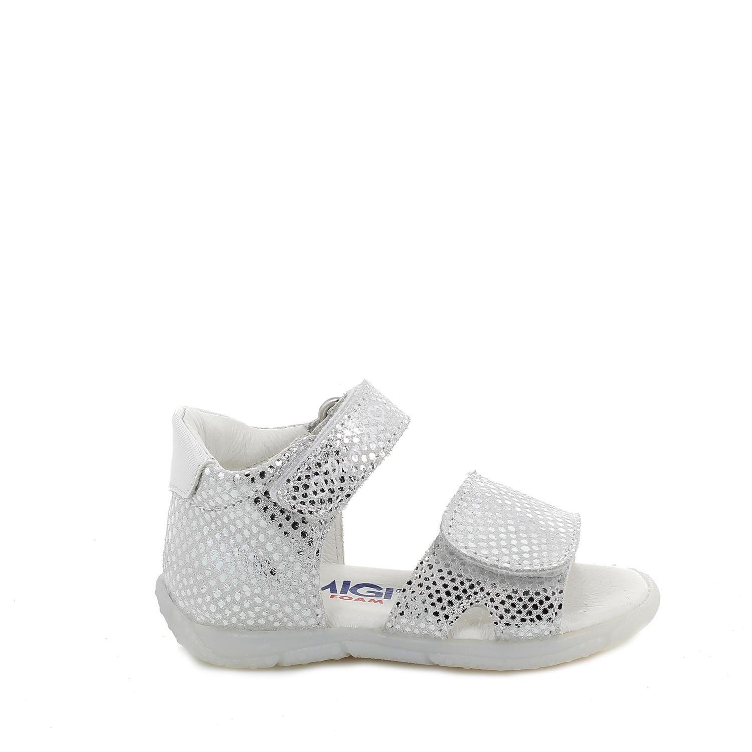 SANDALE  AUS LEDER  MAEDCHEN   SILBER