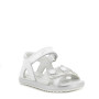 Sandali in pelle da bambina bianco-argento Sandali in pelle da bambina bianco-argento
